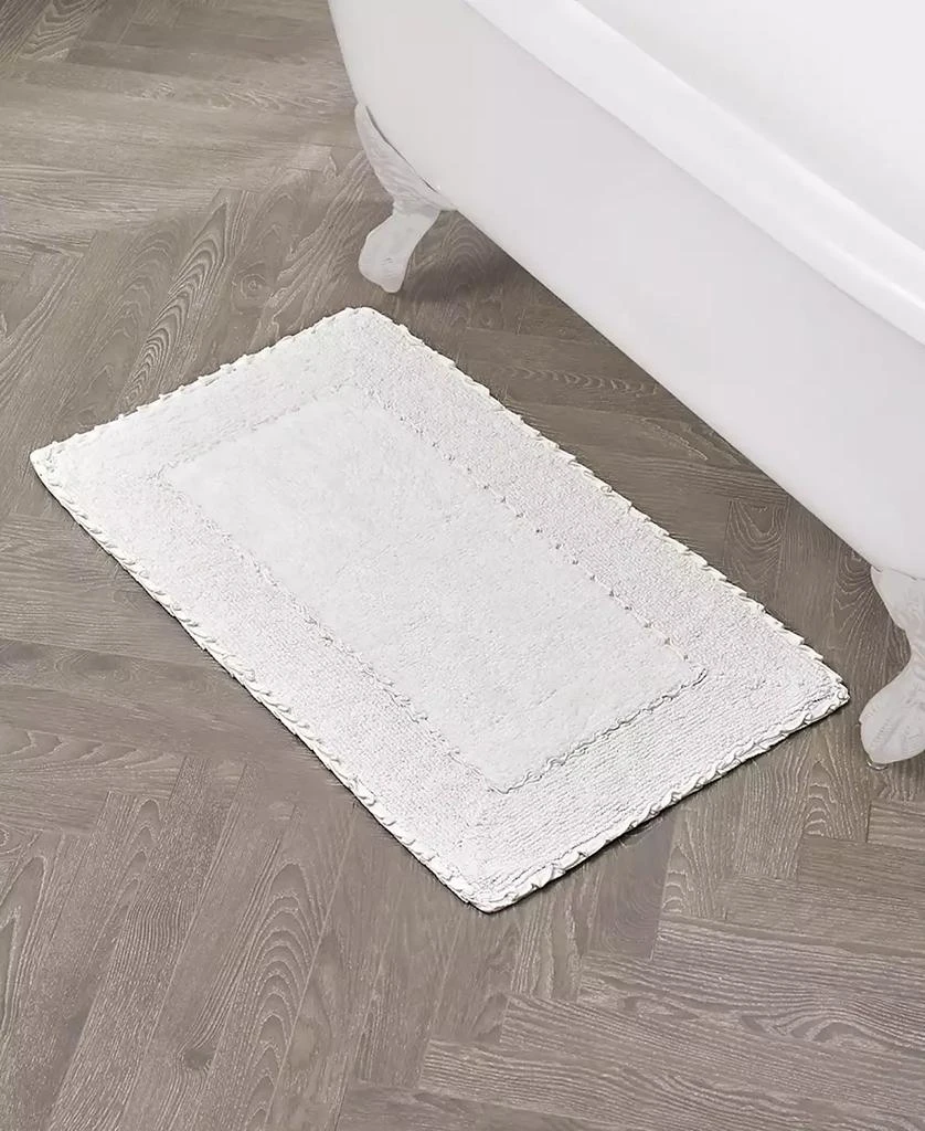 Laura Ashley Ruffled Cotton Bath Rug 2