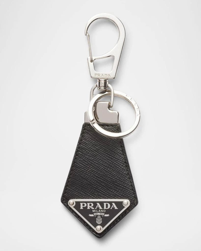 Prada Men
s Saffiano Leather Keychain