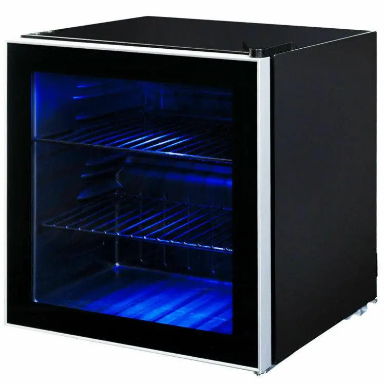 Hivvago 60 Can Beverage Mini  Refrigerator with Glass Door