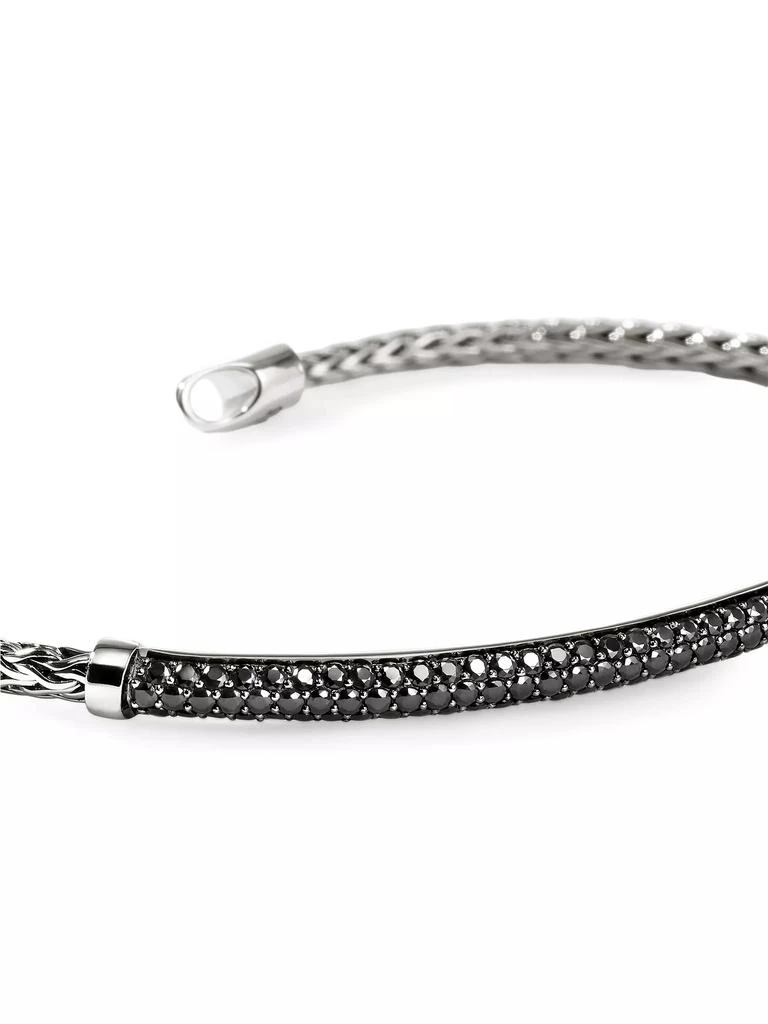 John Hardy JH Essentials Pavé Sterling Silver & Black Sapphire Bracelet 4