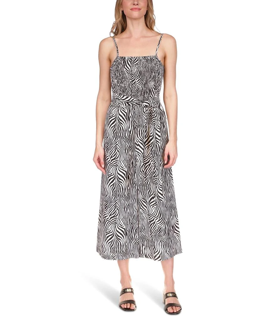 Michael Kors Petite Zebra Smock Jumpsuit 1