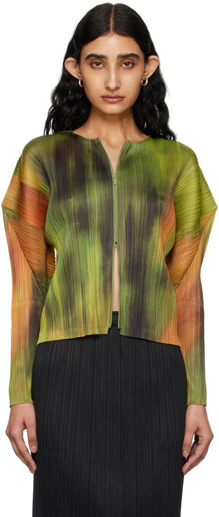 Pleats Please Green Turnip & Spinach Jacket 1
