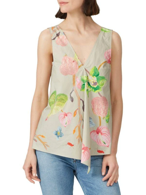 Tibi Floral Poplin Top 1