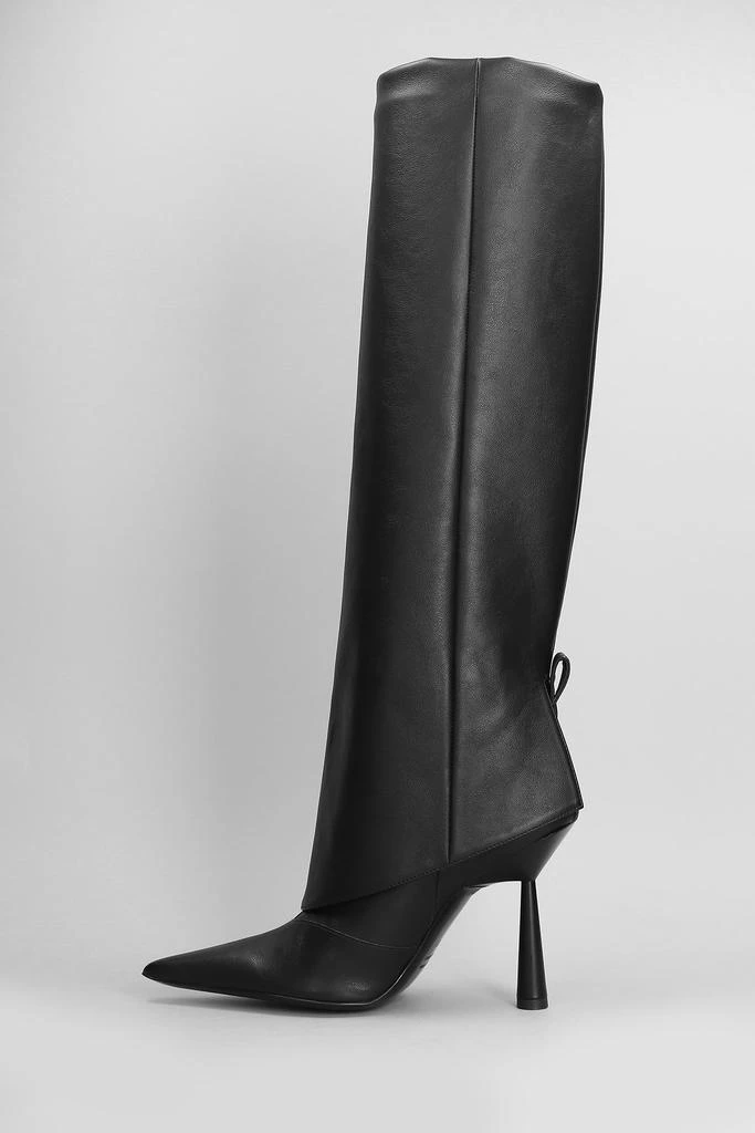 GIA BORGHINI Ros 31 High Heels Boots In Black Leather 3