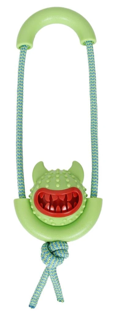 Pet Life 'Sling-Away' Tug and Squeak Natural Jute and Rubber Dog Toy 1