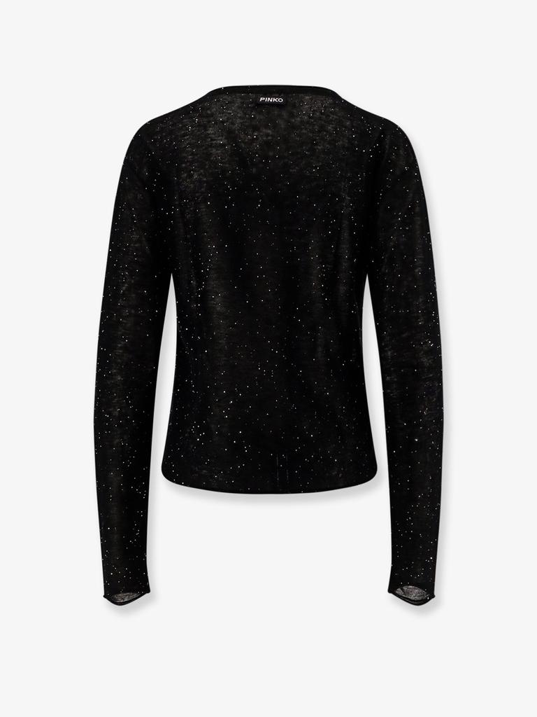 PINKO Salomone wool sweater with micro sequins