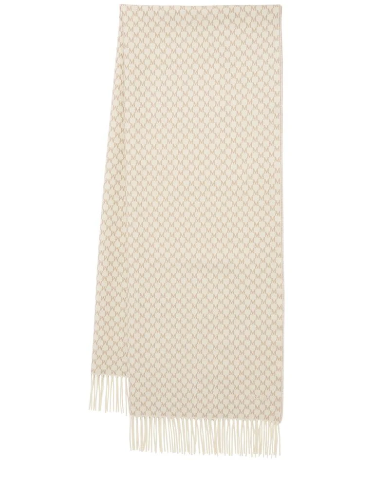 Max Mara Arsenio Monogram Wool Scarf 1