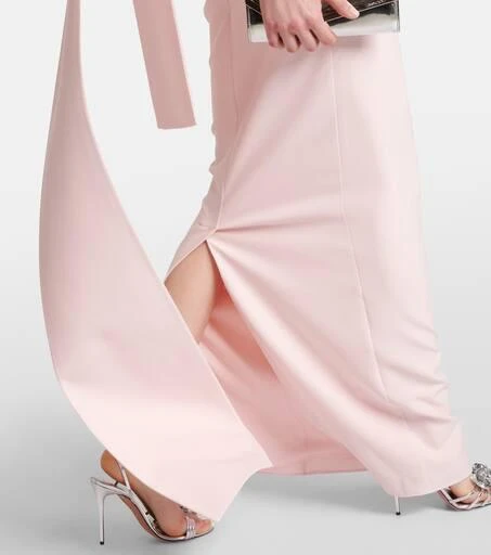 Safiyaa Embellished caped crêpe gown 6