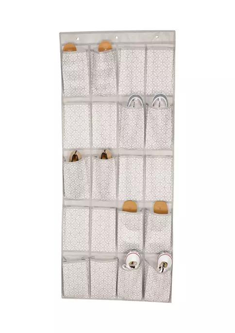 Simplify Boho 20 Pocket  Shoe Organizer In Grey