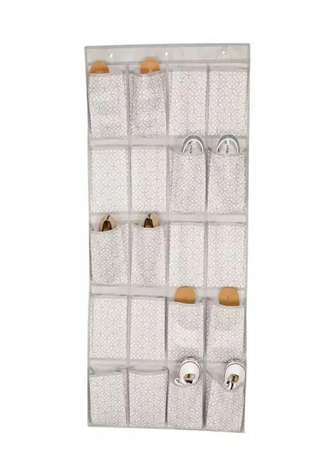 Simplify Boho 20 Pocket  Shoe Organizer In Grey 1