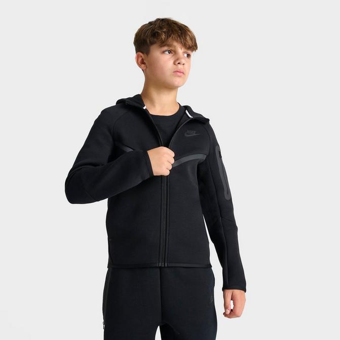black nike tech fleece tracksuit junior