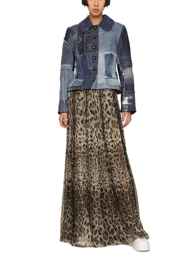 Dolce & Gabbana Leopard-print chiffon culottes 4