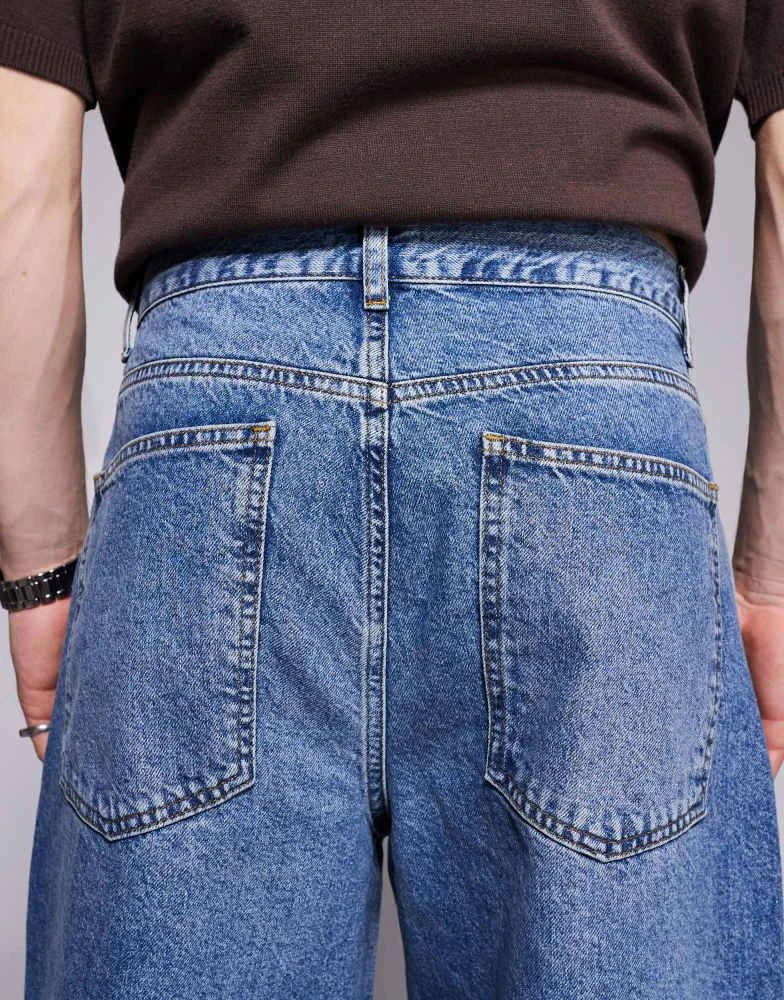 ASOS ASOS DESIGN super baggy jean in midwash blue 5