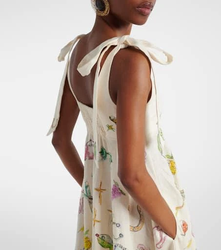 ALÉMAIS Anouk printed linen midi dress 5
