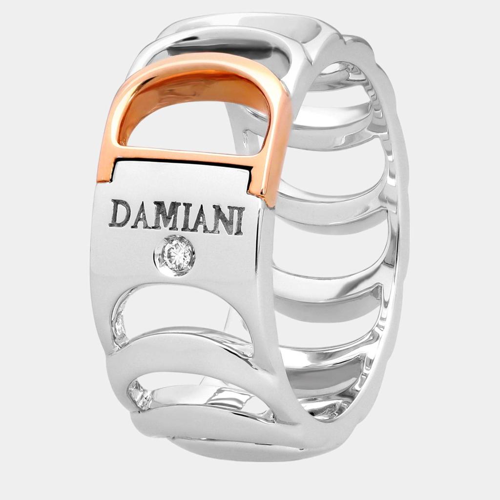 Damiani Damiani 18K White Gold and 18K Rose Gold, Diamond Band Ring