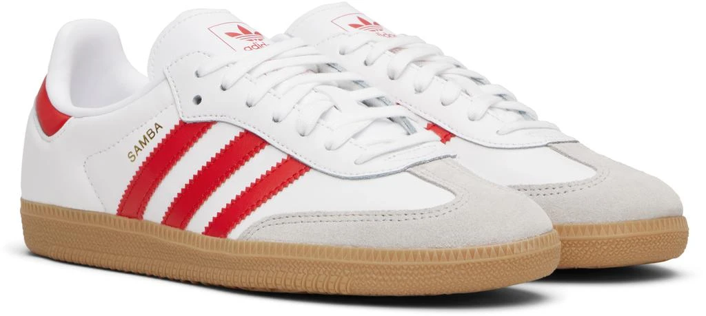 Adidas Big Kids White 
Red Samba OG Sneakers 4
