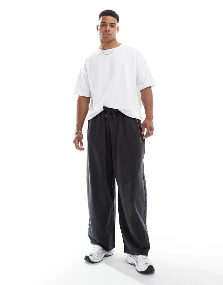 Hugo Blue Hugo Blue Nebutro straight leg joggers in black 1
