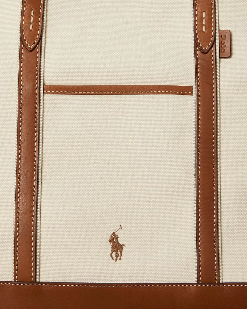 Ralph Lauren Canvas and Leather Medium Tote Bag 5