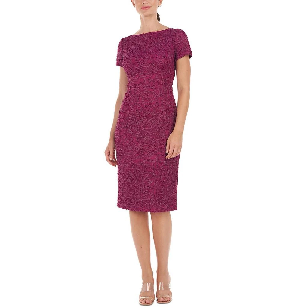 JS Collections Womens Metallic Soutache Midi Dress 3