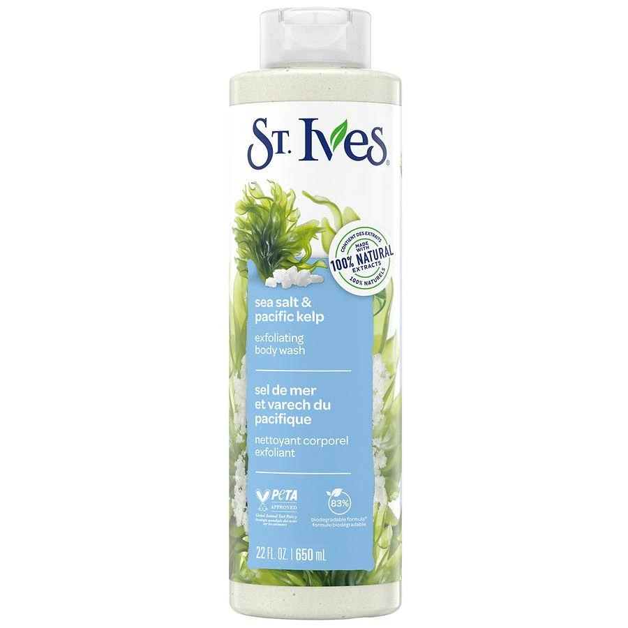 St. Ives Exfoliating Body Wash for Women, Sea Salt & Pacific Kelp Sea Salt & Pacific Kelp