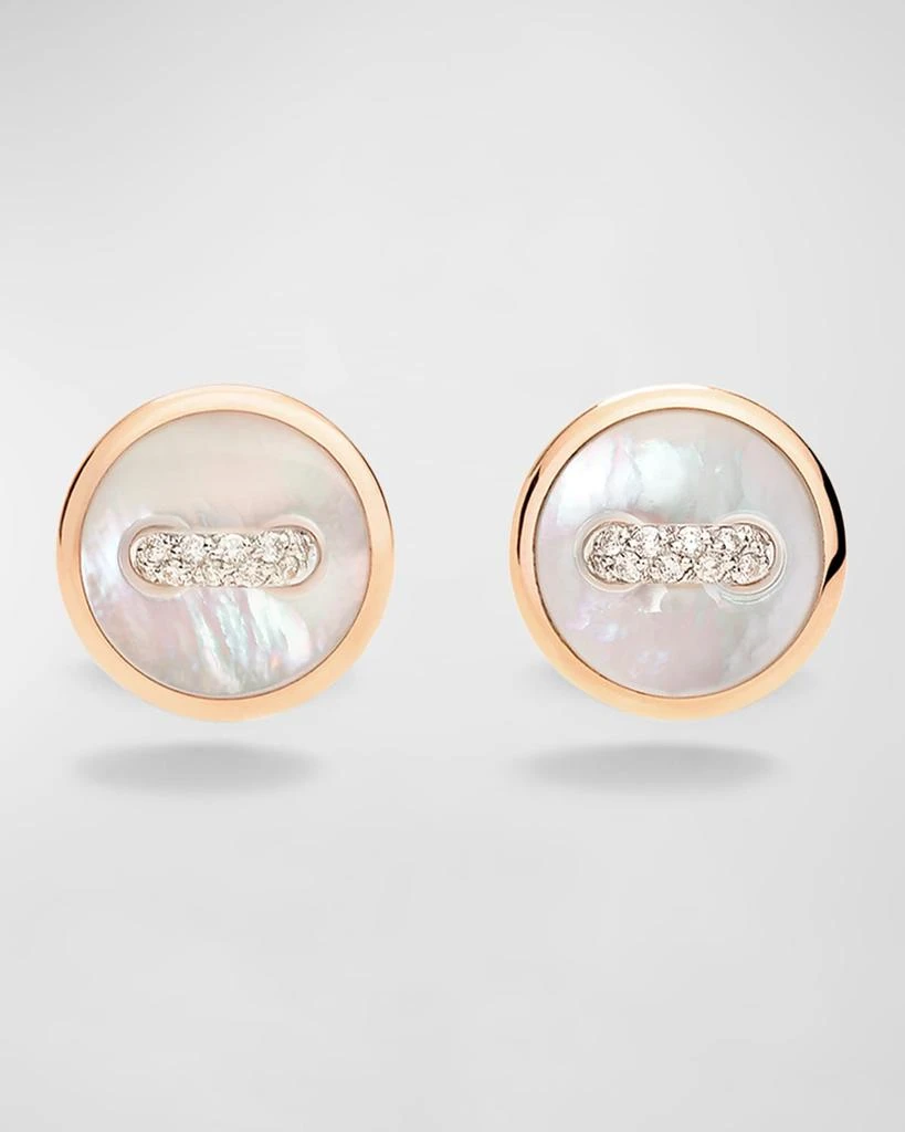 Pomellato 18K Rose Gold Dot Mother of Pearl Earrings 2