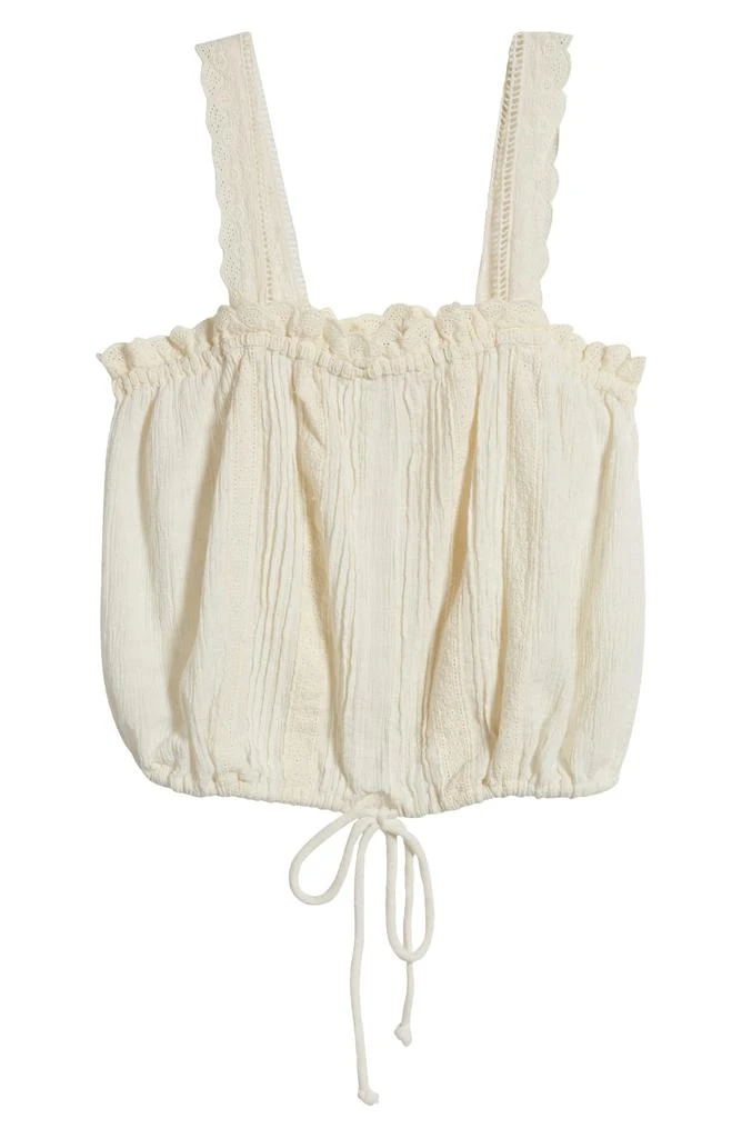 Free People Because of You Cotton & Linen Drawstring Waist Camisole 5