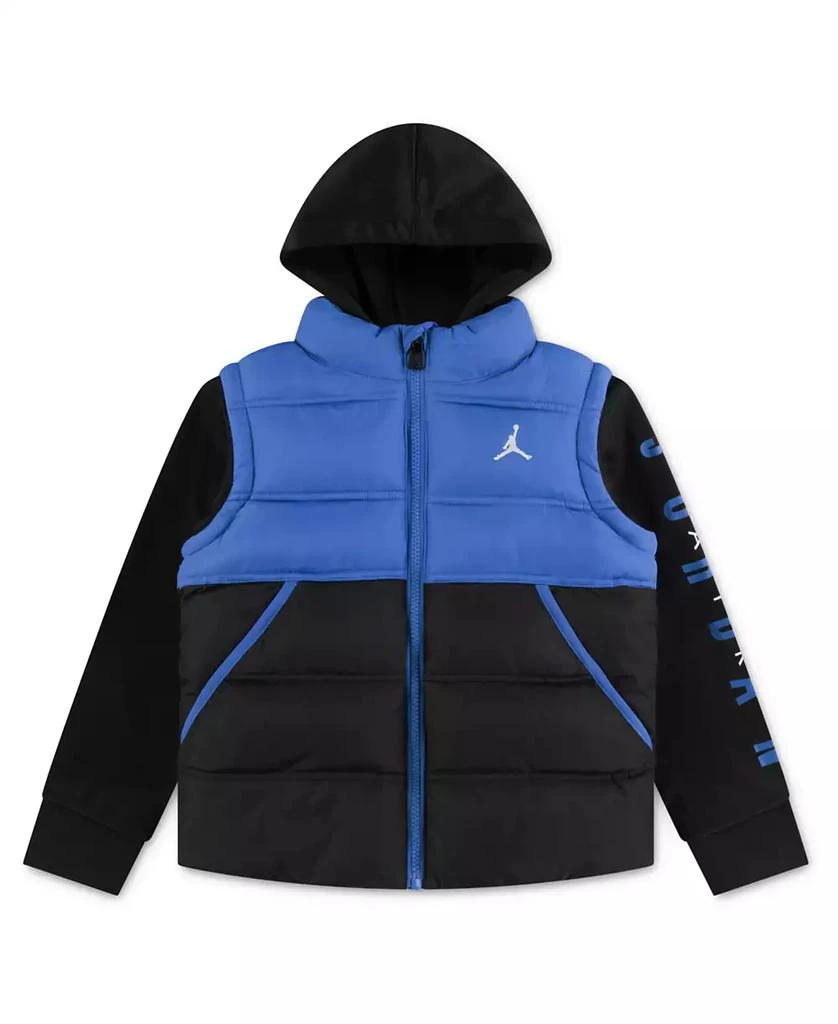 Jordan Little and Toddler Boys Layered-Look Hooded Jacket