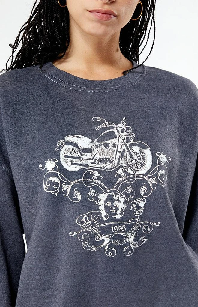 Golden Hour Angel Racing Garage Crew Neck Sweatshirt 2