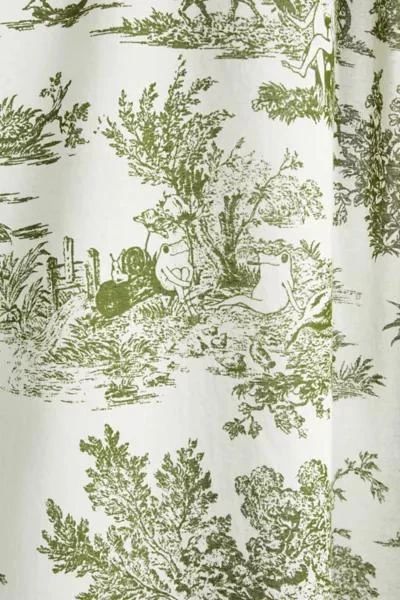 Urban Outfitters Frog Toile Patterned Shower Curtain 2