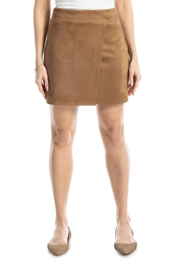 Max Studio Faux Suede Wrap Miniskirt 1