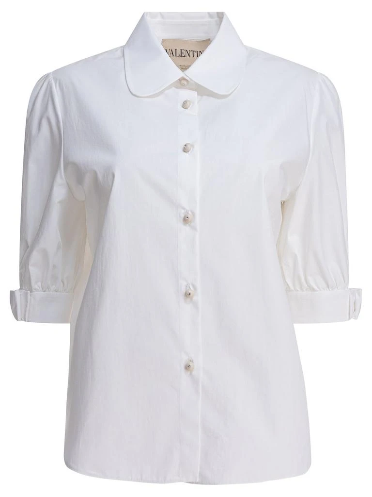 Valentino Valentino Garavani Pointed-Collared Buttoned Shirt from Cettire