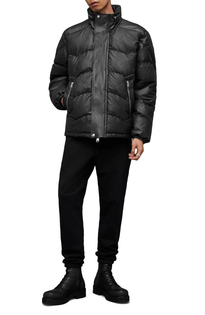 ALL SAINTS Altair Waxed Puffer Jacket with Stowaway Hood 8