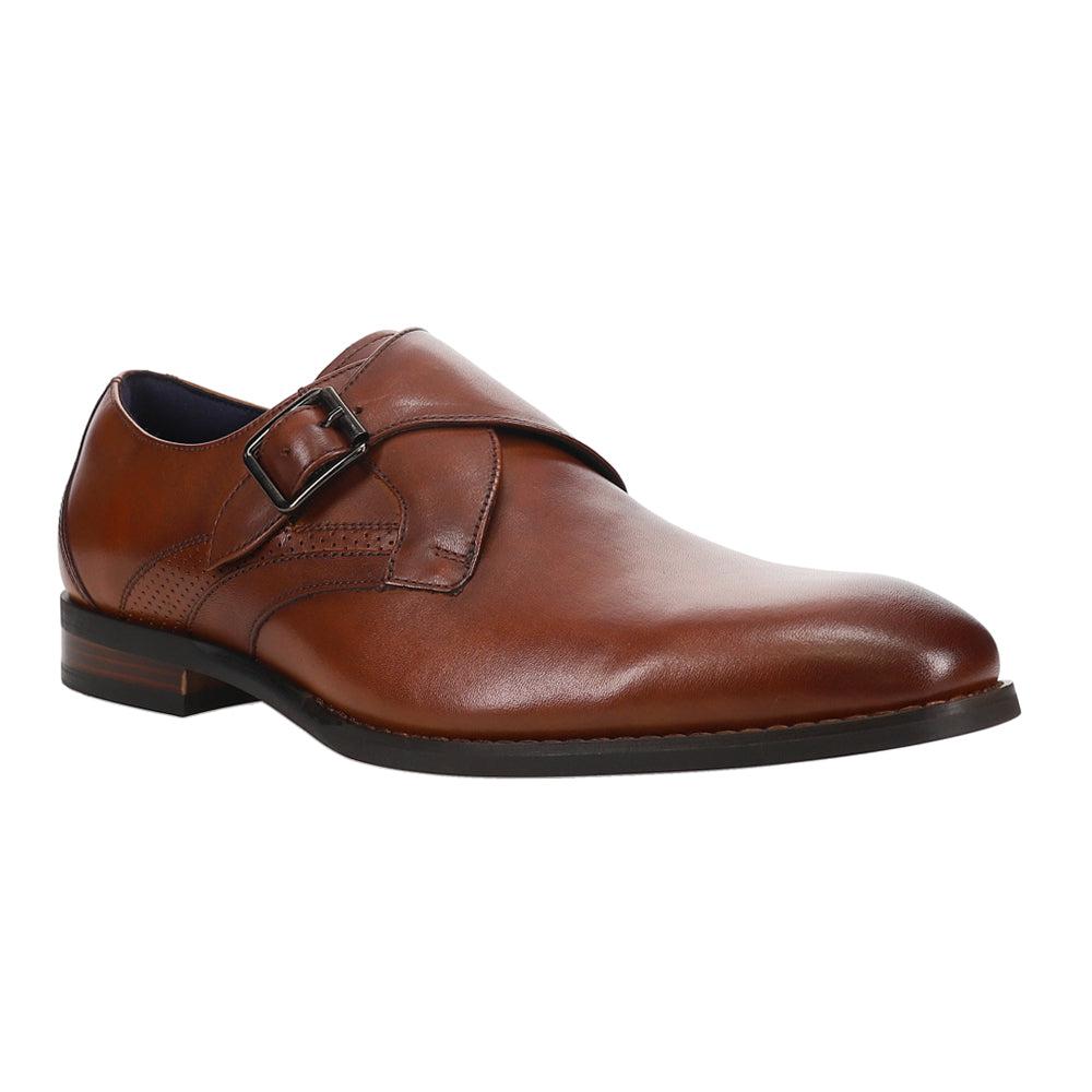 Stacy Adams Karcher Monk Strap Plain Toe Dress Shoes