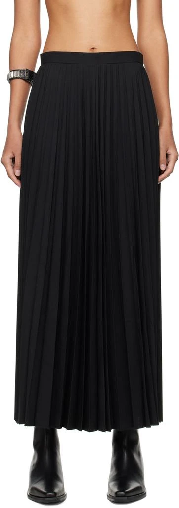 Junya Watanabe Black Pleated Maxi Skirt 1