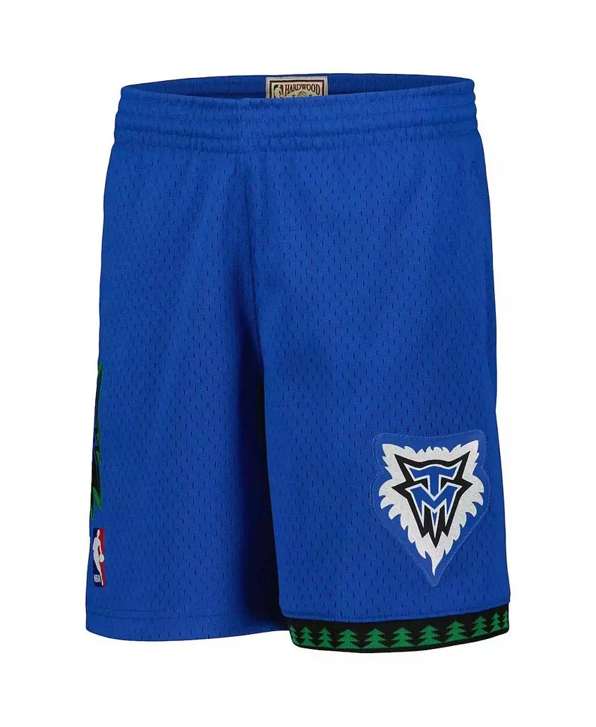 Mitchell & Ness Mitchell Ness Big Boys and Girls Blue Minnesota Timberwolves Hardwood Classics Swingman Shorts 3