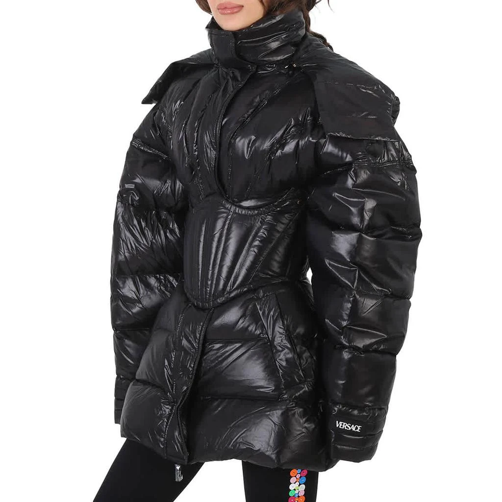 Versace Versace Ladies Black Corset Puffer Jacket, Brand Size 36 (US Size 0) 1