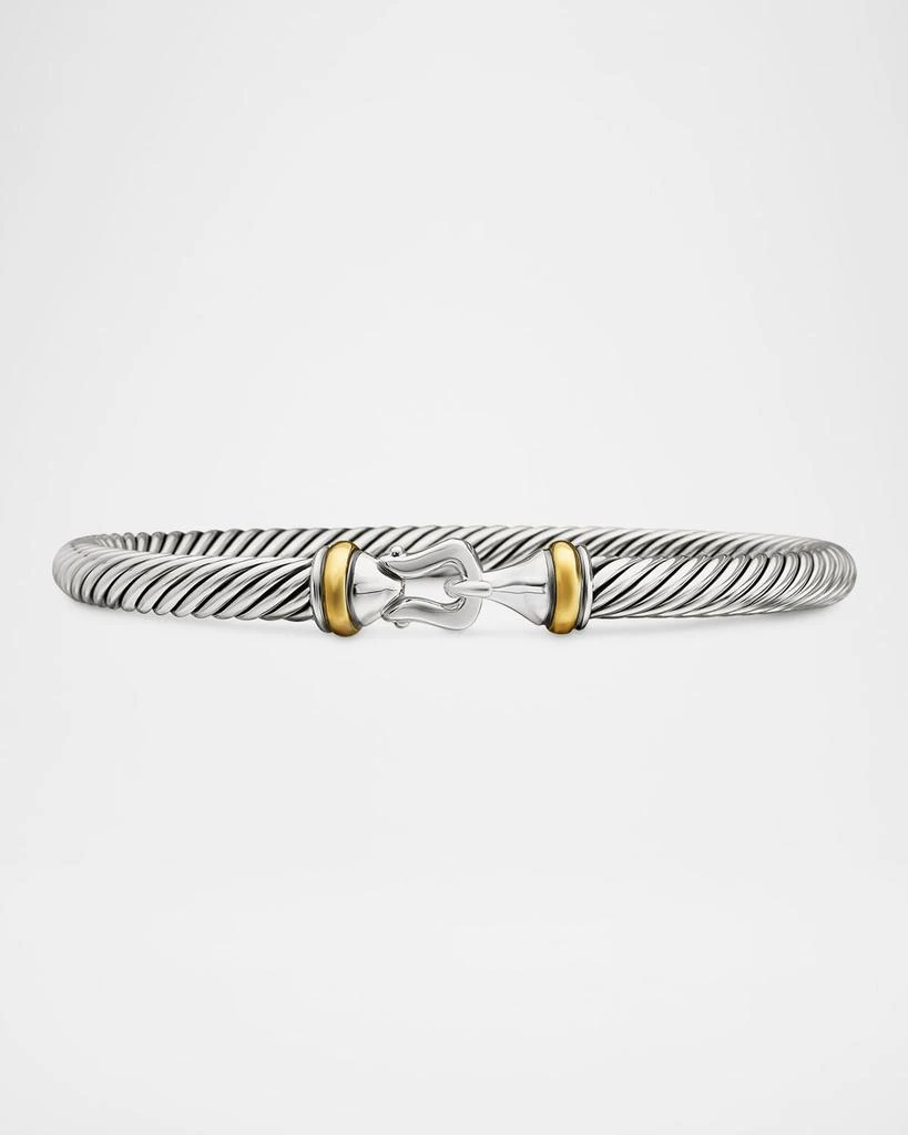 David Yurman Cable Buckle Bracelet in Silver with 18K Gold 1