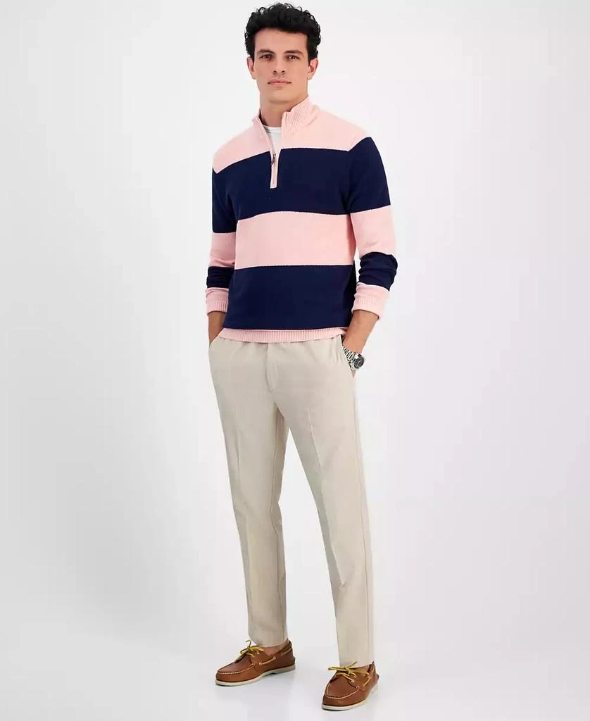 Club Room Men's Bold Stripe Quarter-Zip Sweater, Created for Macy's 2