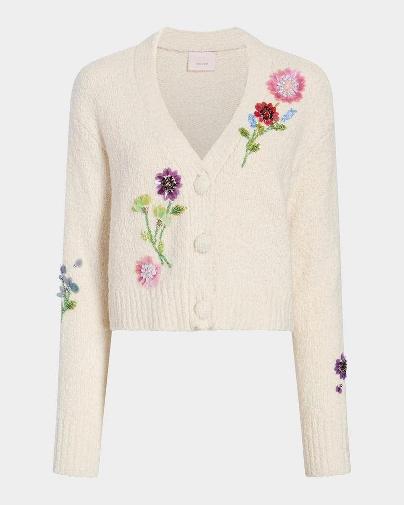 Cinq a Sept Solene Floral Embellished Cardigan