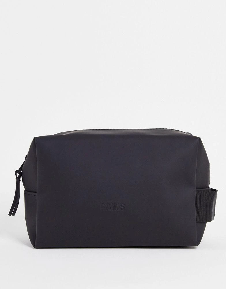 RAINS Rains 15580 unisex waterproof small wash bag in black 1