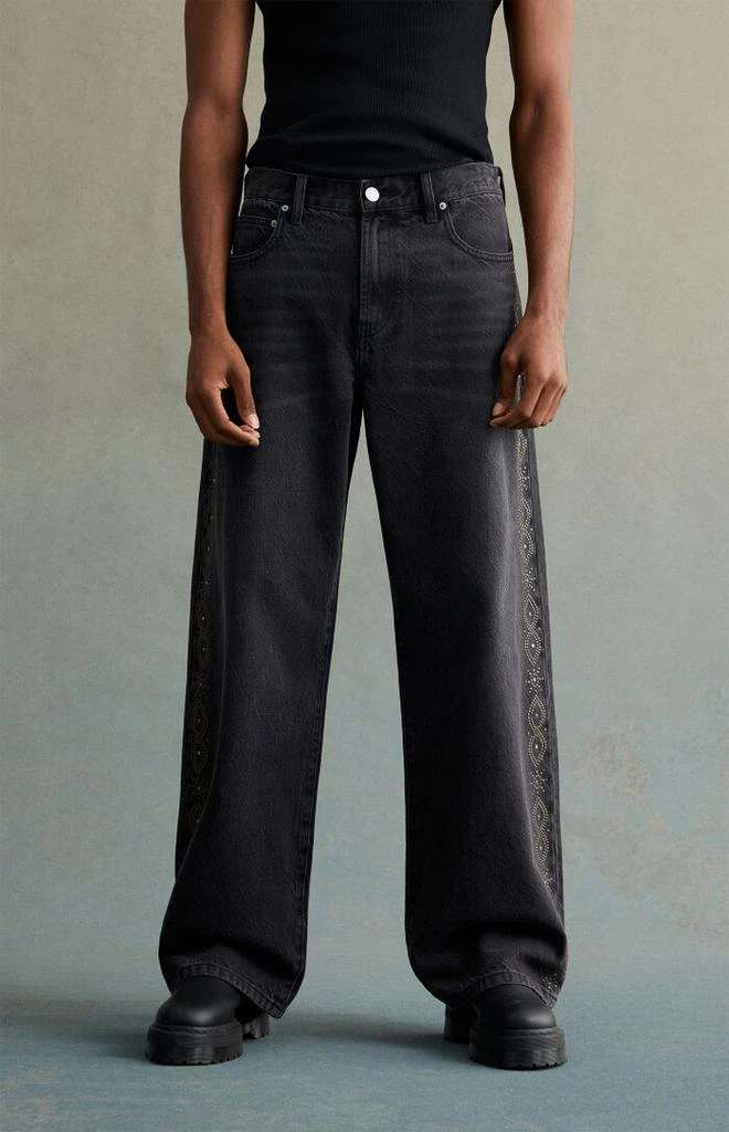 RARE DNM EDIT Black Studded Extreme Baggy Jeans 3