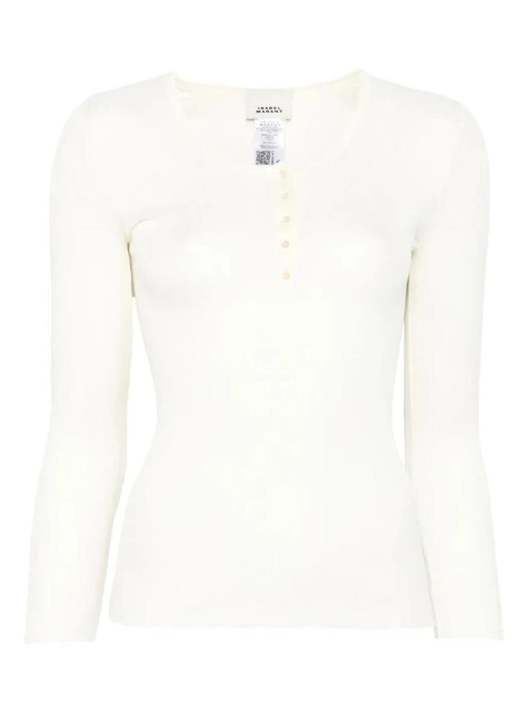 Isabel Marant Isabel Marant Lamylic Long Sleeve Cotton Top Clothing 1