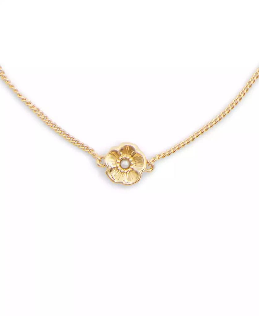 Coach Faux Cultivated Pearl Signature Tea Rose Slider Bracelet 3