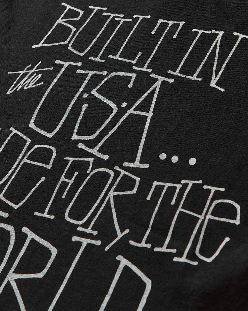STUSSY Men's Built In Usa Pigment Dyed T-Shirt Black 4