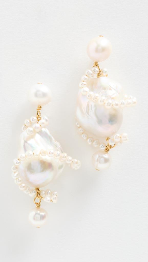 Completedworks Carvings Pearl Earrings