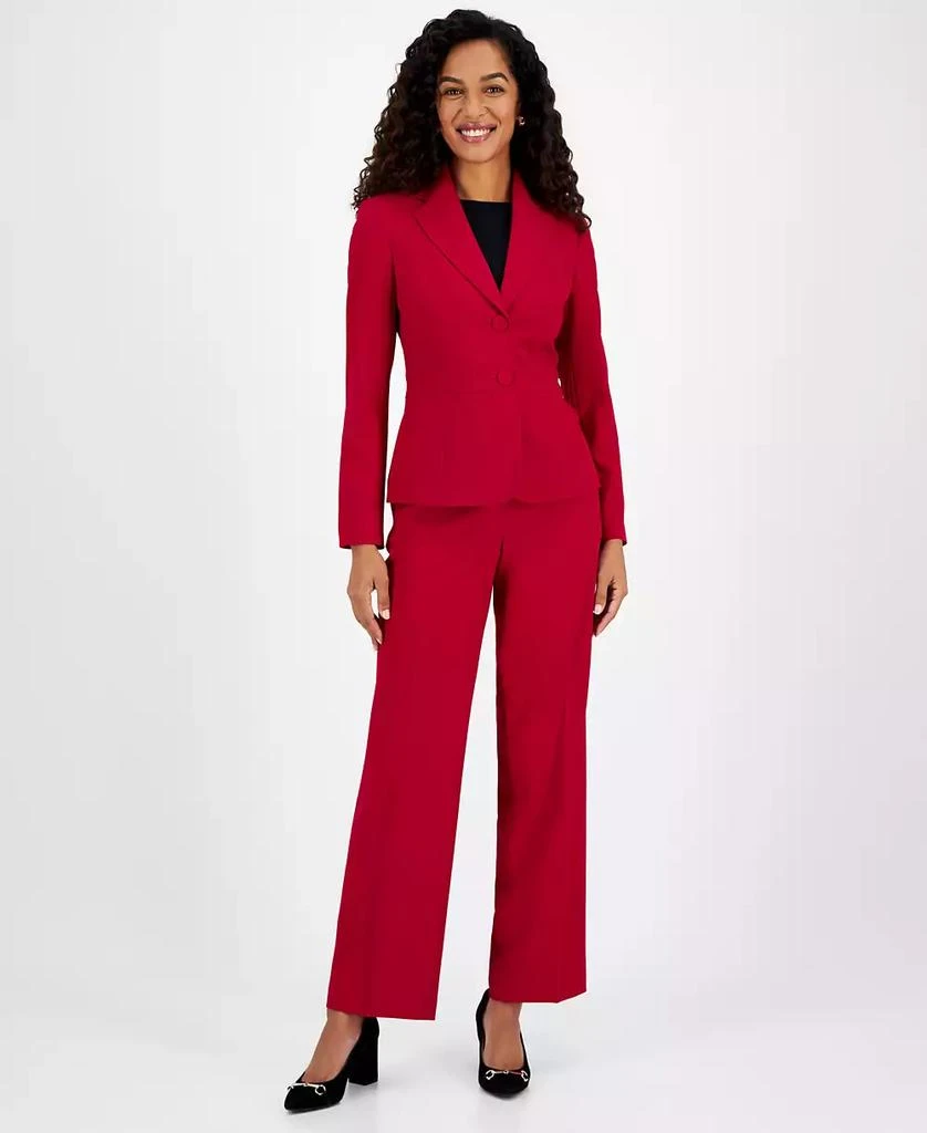 Le Suit Women's Seamed Peplum Pantsuit 1