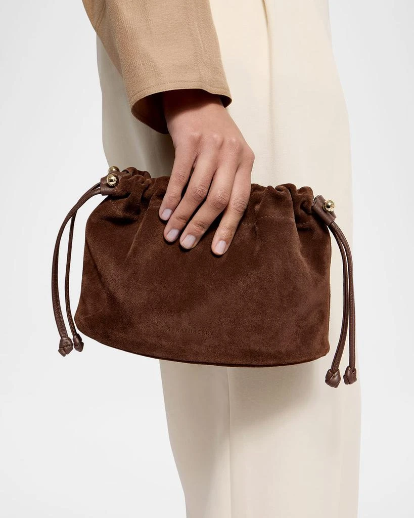 Strathberry Charlotte Suede Drawstring Crossbody Bag 4