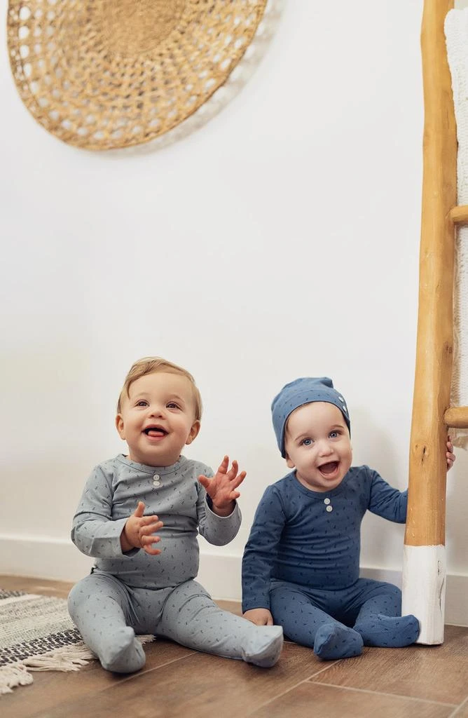 Manière Print Button Accent Footie 3