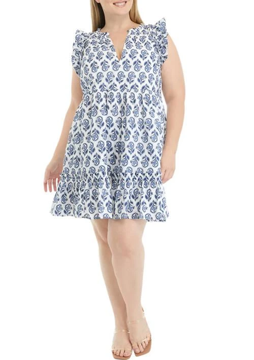 Crown & Ivy™ Ivy Plus Size Flutter Sleeve Dress 1
