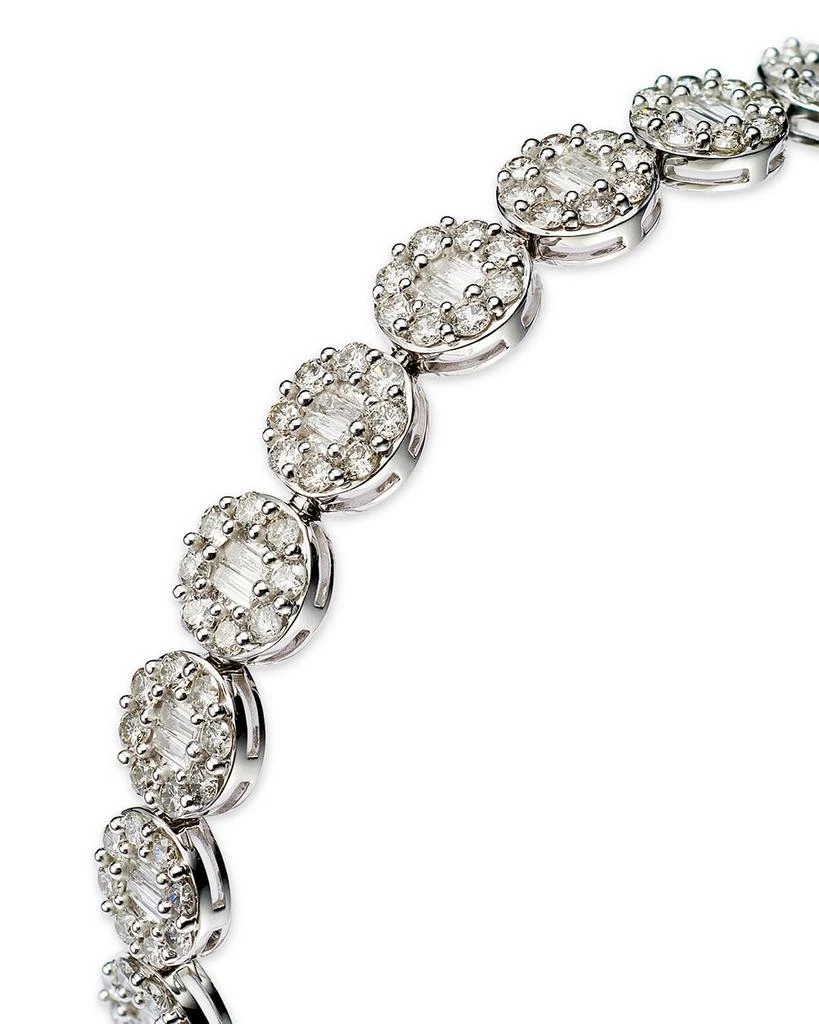 Bloomingdale
s Diamond Round 
Baguette Halo Link Bracelet in 14K White Gold, 5.0 tcw 3